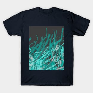 Blue Navy Ocean abstract T-Shirt